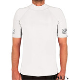 Ocean & Earth Mens Comp  S/S Rash Shirt White