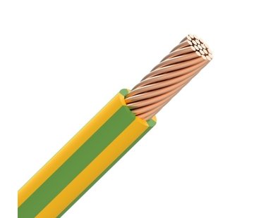 VOB H07V-R draad PVC samengeslagen 750V Eca 70Â°C geel/groen 6mmÂ² (100m)