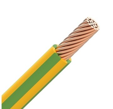 VOB H07V-R draad PVC samengeslagen 750V Eca 70Â°C geel/groen 6mmÂ² (100m)