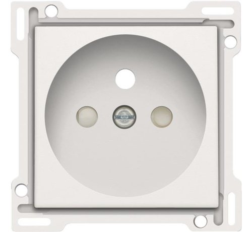 Niko Centraalplaat enkelvoudig voor wandcontactdoos 2P+A (pen) en veiligheid, wit