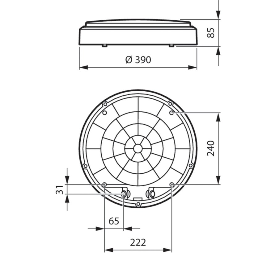 Philips LED wandarmatuur WL140V 20W 2100lm 3000K