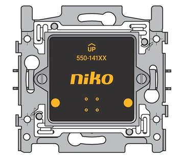 Niko Enkelvoudige muurprint met sokkel voor Niko Home Control, 60 x 71 mm, klauwbeves