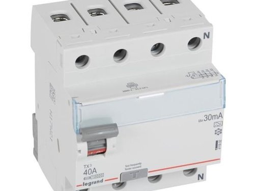 Legrand Differentieelschakelaar TXÂ³ 4P 30mA 40A Type A - 4 modules