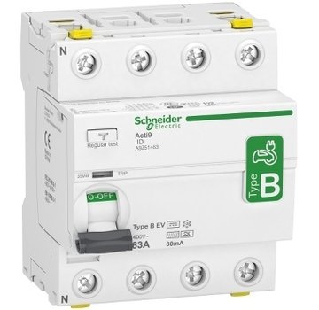 Schneider Electric Acti9 iID - Differentieelschakelaar - 4P - 63A - 30mA - B EV type