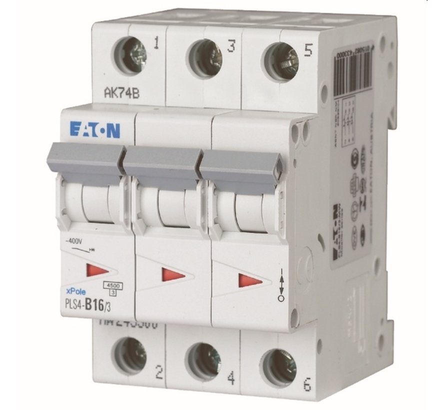 Installatieautomaat PLS4-C16/3-MW , C 16A , 3 Polig , 4,5 kA