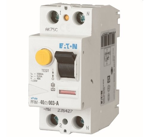 EATON Aardlekschakelaar PFIM-40/2/03-A-MB, 2 Polig, 40 A, 300 mA - Type A