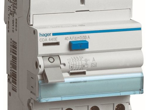 Hager Aardlekschakelaar 4P 40A 30mA type A