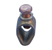 nVent Erico Earth Rod Clamp. Rod to Conductor. Bronze. Gunmetal. 12.7 mm-15.875 mm dia. (70 m)