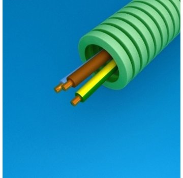 Preflex Safe Preflex safe voorbedrade buis 16mm LS0H groen + draad H07Z1-U 3G1.5mmÂ² (100m)