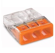 WAGO Steekklem 3x0.5-2.5mm transparant oranje (100stuks)