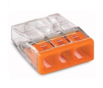 WAGO Steekklem 3x0,5-2,5mm transparant oranje