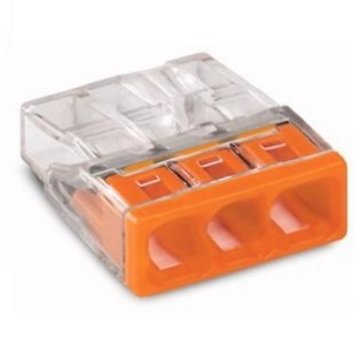 WAGO Steekklem 3x0.5-2.5mm transparant oranje (100stuks)