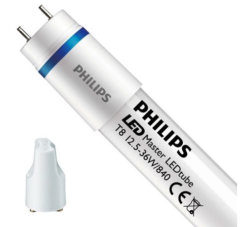 Philips LEDtube T8 MASTER (EM Mains) High Output 12,5W 2100lm - 840 Koud Wit | 1200cm - Vervangt 36W