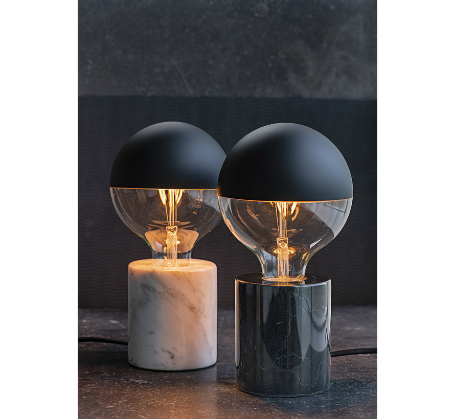 Table Lamp E27 Marble Black