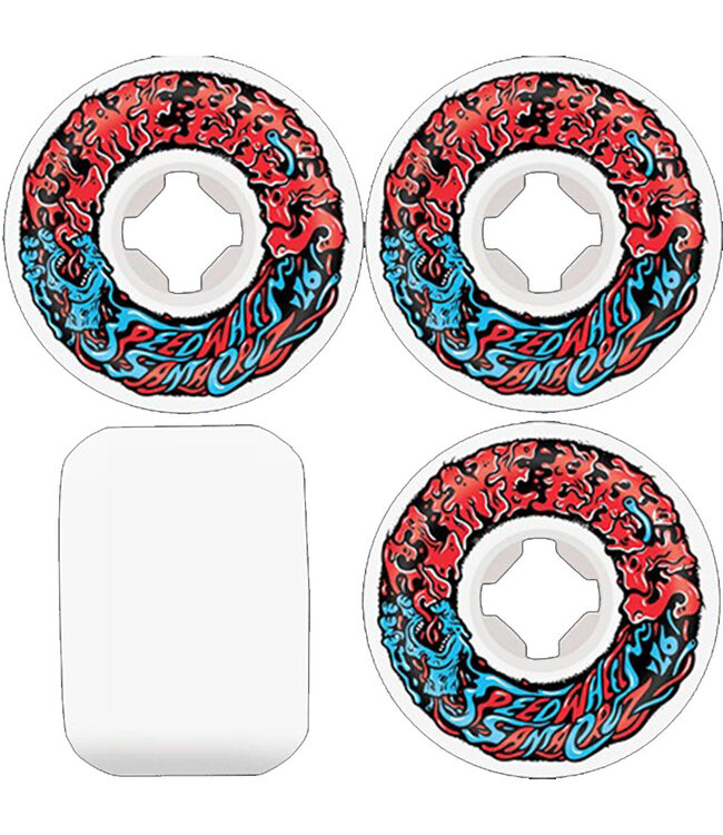 SANTA CRUZ SLIME BALLS VOMIT 2 MINI WHITE/RED/BLUE - 53MM 97A