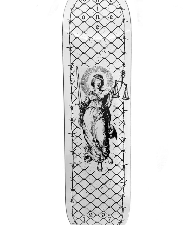 NINE ONE ONE Lady Justice Deck White - 8.0