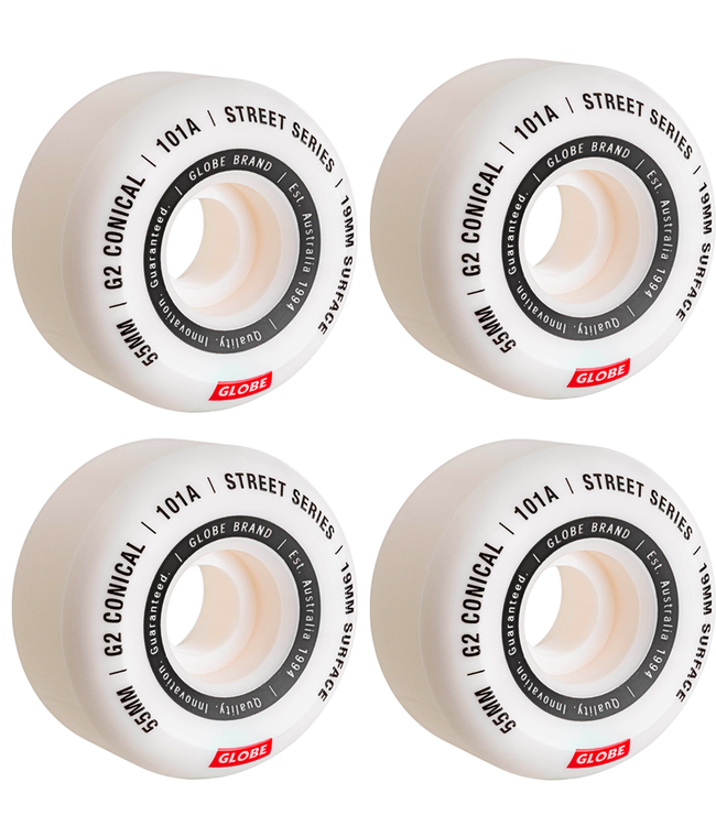 GLOBE G2 Conical Street Wheel White/Essential - 55mm