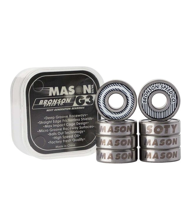 BRONSON SPEED CO. Mason Silva Pro G3 Bearings - White/Black