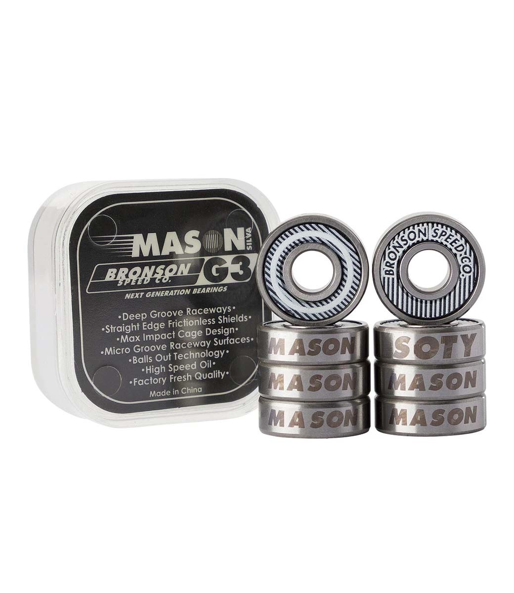 BRONSON SPEED CO. Mason Silva Pro G3 Bearings - White/Black
