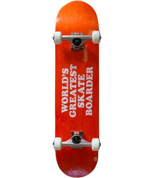 SKATE MENTAL Worlds Greatest Skateboarder Complete Orange - 7.5