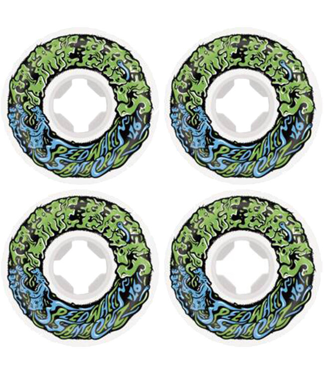 SANTA CRUZ SLIME BALLS VOMIT 2 MINI WHITE/GREEN/BLUE - 54MM 97A