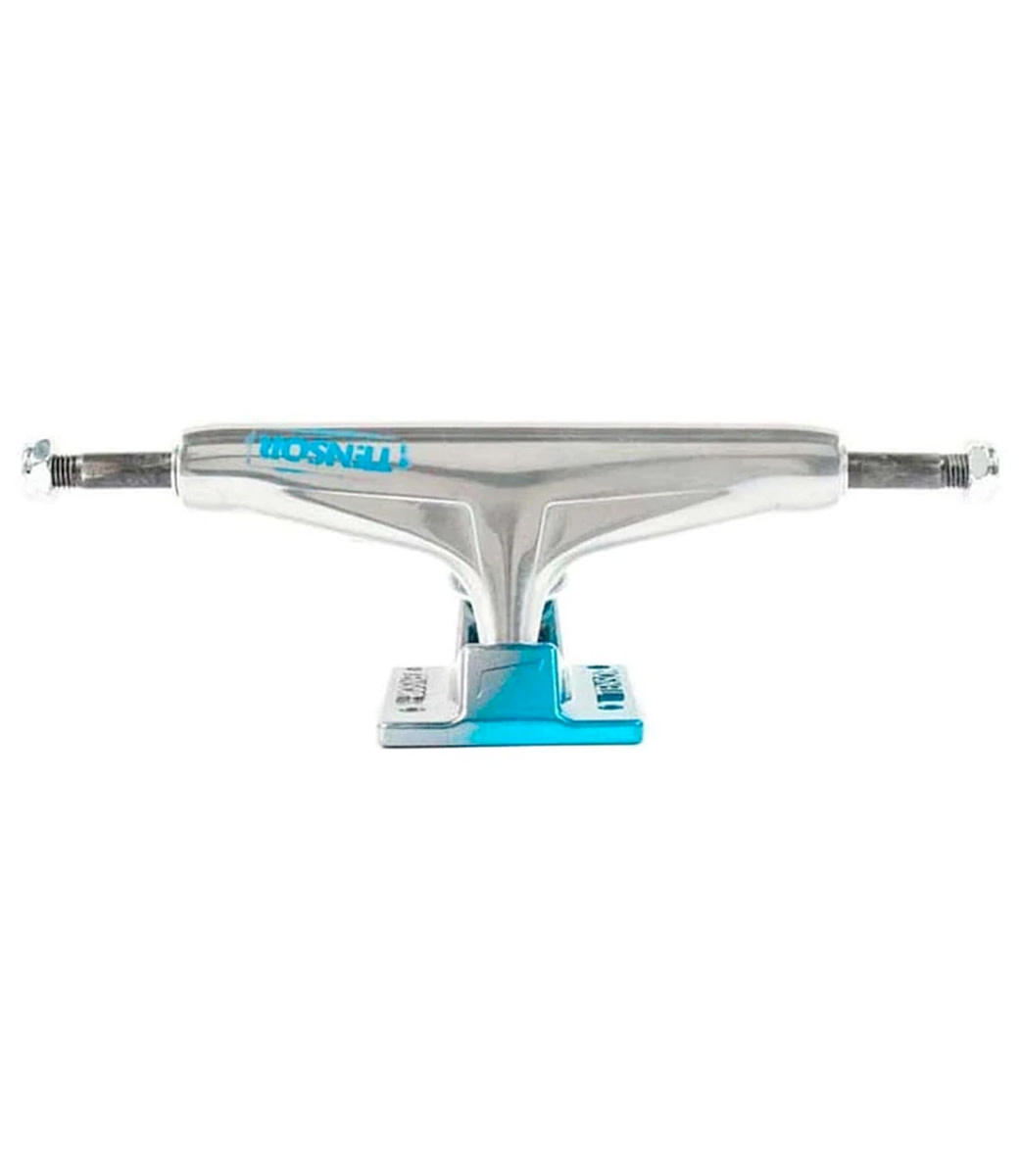 TENSOR Alum Stencil Mirror - Raw/Light Blue Fade