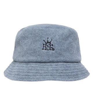 HUF Crown Polar Fleece Bucket Hat - Steel Grey