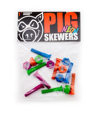 PIG WHEELS Neon Bolts Phillips - 1"