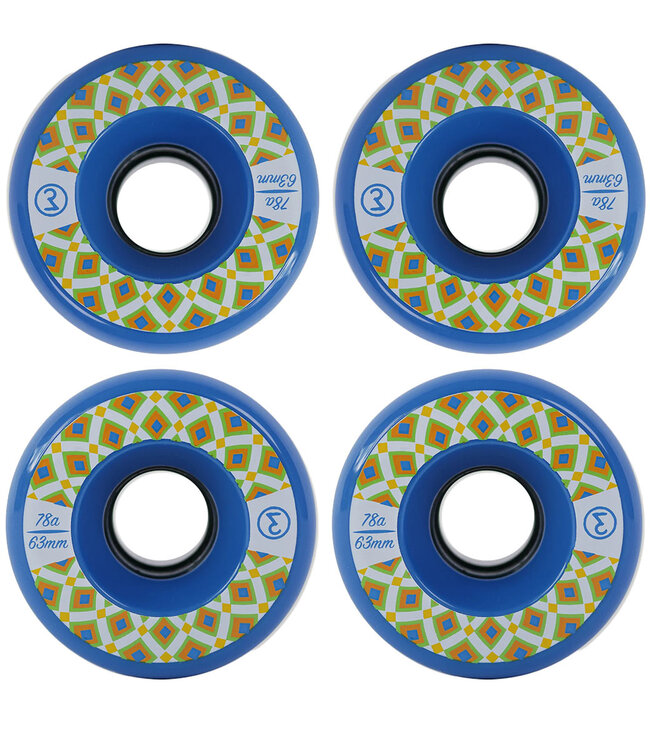 PREDUCE Blue Thai Pattern Wheels - 63Mm 101A