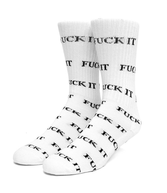 HUF Fuck It Sock - White