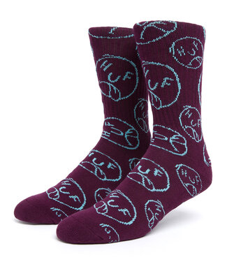 HUF Blah Crew Sock - Purple HUF Blah Crew Sock - Purple