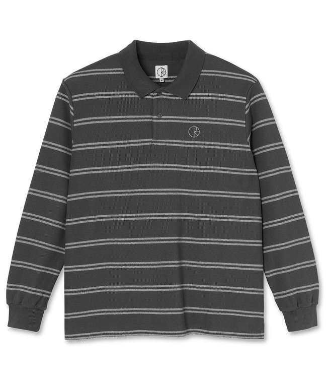 POLAR Stripe Polo Longsleeve Shirt - Graphite