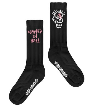WASTED PARIS Skull Hell Socks - Black