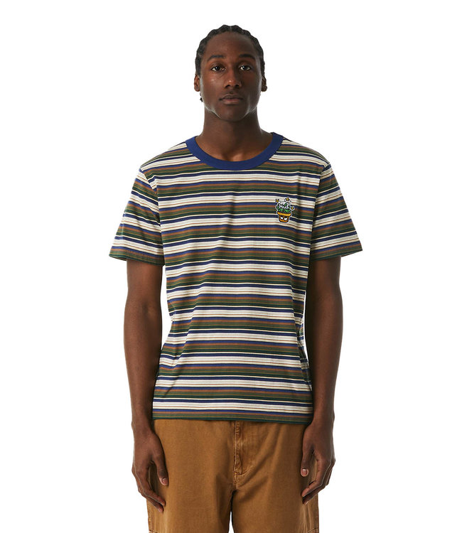 HUF Pot Head Striped Knit T-Shirt - Olive