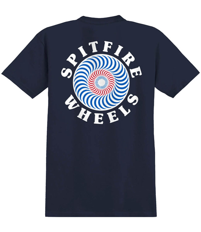 SPITFIRE WHEELS Og Classic Fill T-Shirt - Navy/White/Blue/Red
