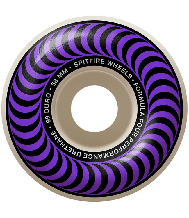 SPITFIRE WHEELS F4 Classic Swirl White/Purple - 58Mm 101A