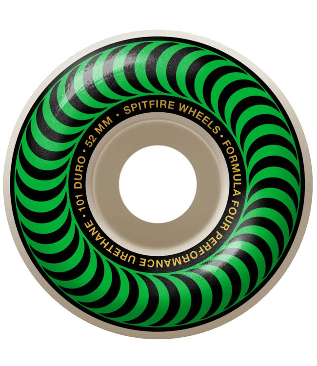 SPITFIRE WHEELS F4 Classic Swirl White/Green - 52Mm 101A