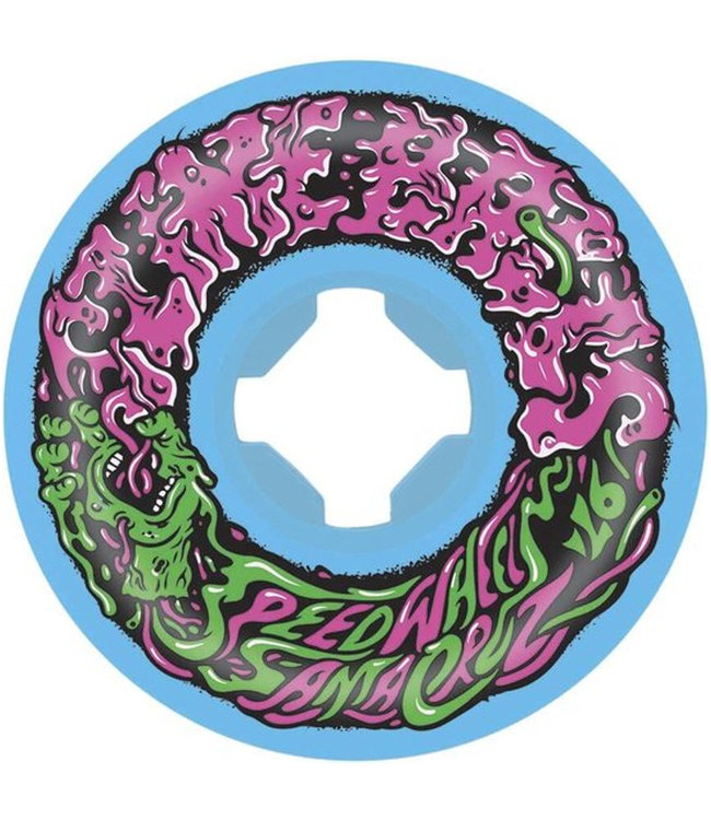 SANTA CRUZ SLIME BALLS VOMIT 2 MINI LIGHTBLUE/PINK/GREEN - 53MM 97A