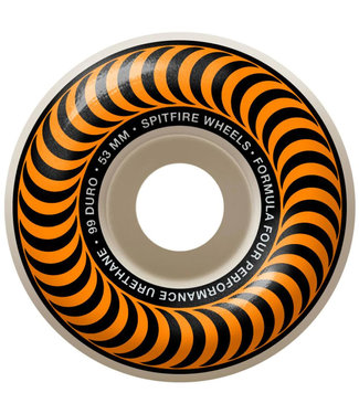 SPITFIRE WHEELS Formula Four Classic Wheels Nat. White/Orange - 53Mm 97A