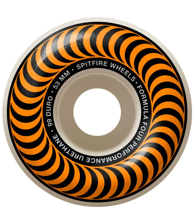 SPITFIRE WHEELS Classic Wheels Nat. White/Orange - 53Mm 97A