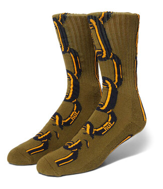 HUF Linked Crew Sock - Olive