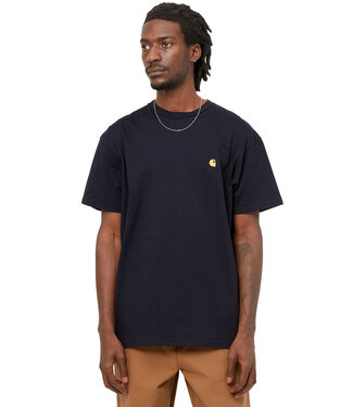 CARHARTT WIP Chase T-Shirt - Dark Navy/Gold