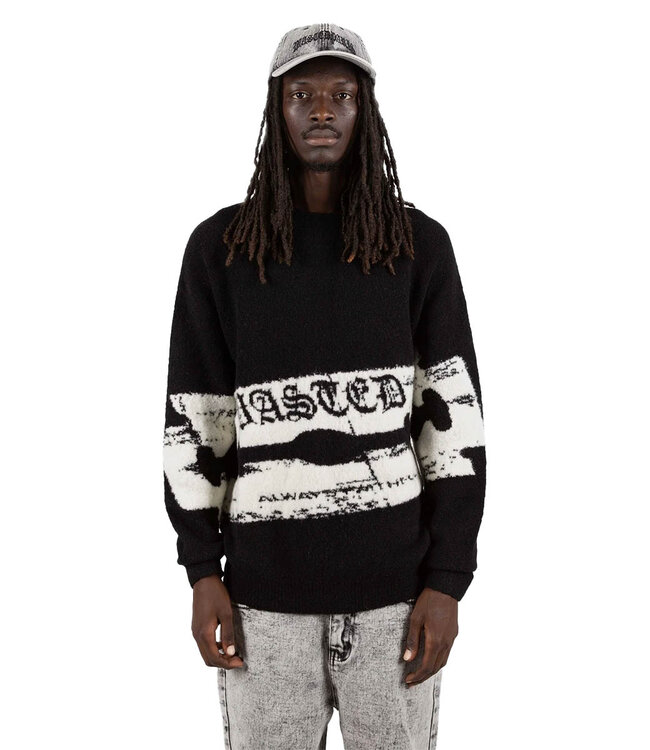 WASTED PARIS Sweater Razor Pilled - Black/White