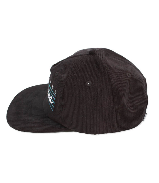 THEORIES Unsolved Corduroy Snapback Hat - Black