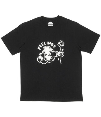 FEELINGS Cloud & Rose T-Shirt - Black