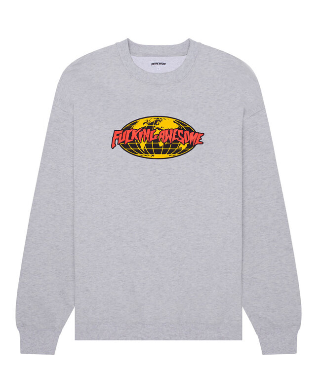 FUCKING AWESOME Fa World Logo Crewneck - Heather Grey