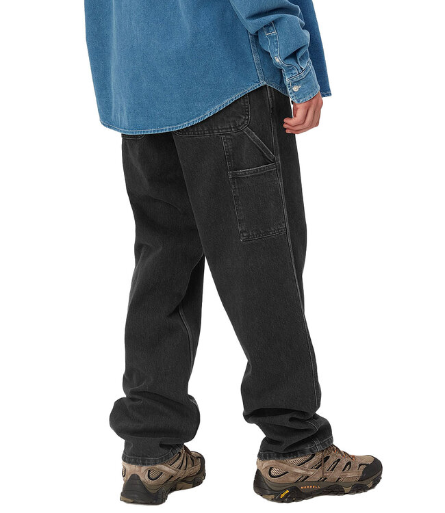 CARHARTT WIP Single Knee Pant - Black/Stone Washed