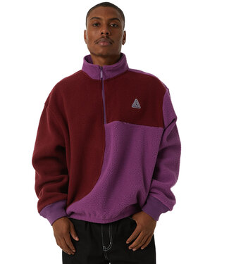 HUF Expedition 1/4 Zip Pile Fleece - Berry