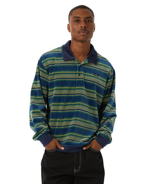 HUF Kramer L/S Velour Shirt - Pine