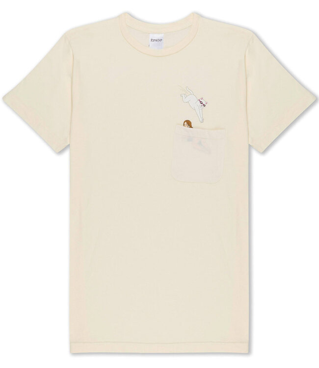 RIPNDIP Jumpin In Pocket Tee - Natural